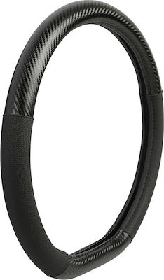 Lampa Car Steering Wheel Cover Le Mans with Diameter 37-39cm Leatherette Black L3295.3