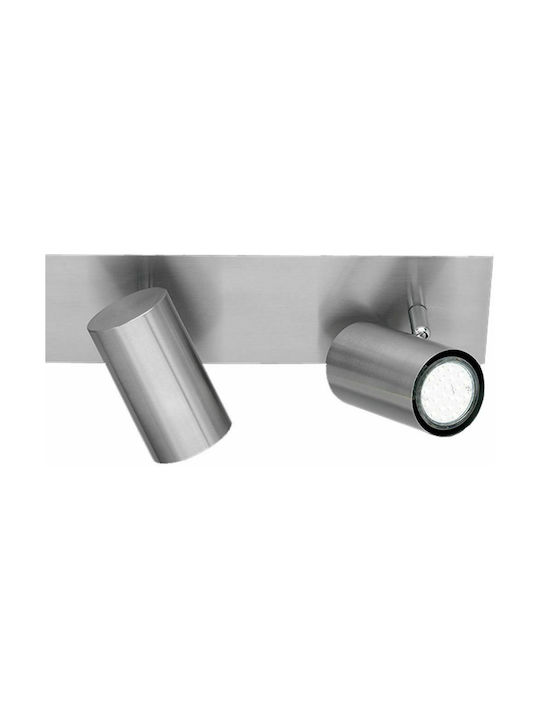Trio Lighting Marley Τριπλό Σποτ με Ντουί GU10 σε Ασημί Χρώμα