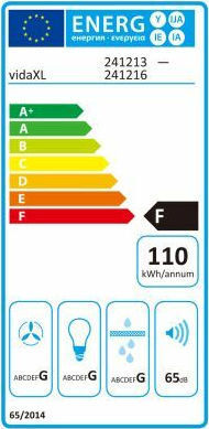 vidaXL Chimney Vent Hood 60cm White