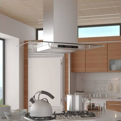 vidaXL Απορροφητήρας Νησίδα 90cm Inox