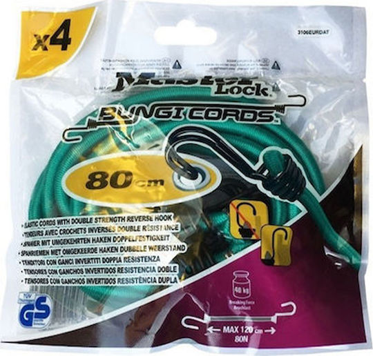 Master Lock Χταπόδι Αυτοκινήτου 80cm 4τμχ Πράσινο