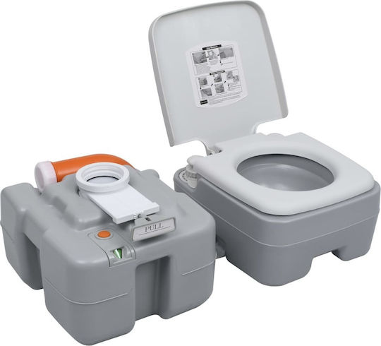vidaXL Chemical Toilet Camping Portable Gray 30lt
