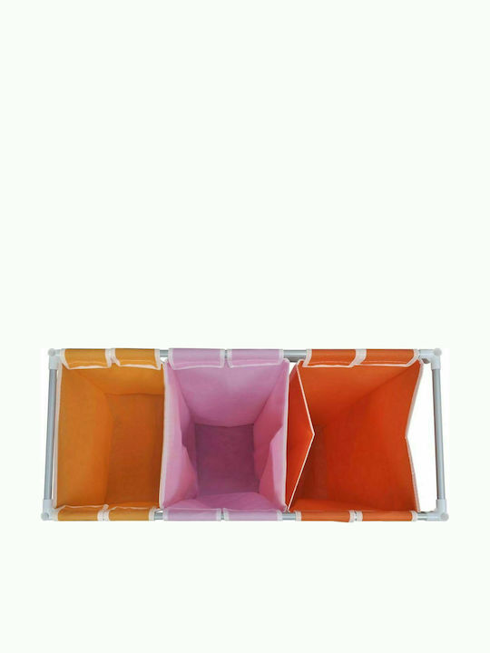 vidaXL Metallic Collapsible Laundry Basket 70x30x80cm Multicolour