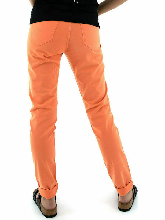 Pepe Jeans Ritz Women's Jean Trousers in Slim Fit Orange