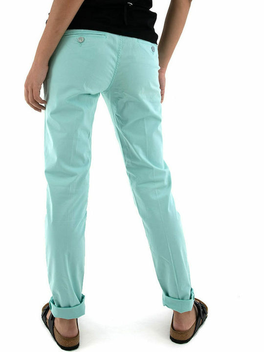 Staff Patrizia Γυναικείο Υφασμάτινο Παντελόνι Slim Fit Τιρκουάζ
