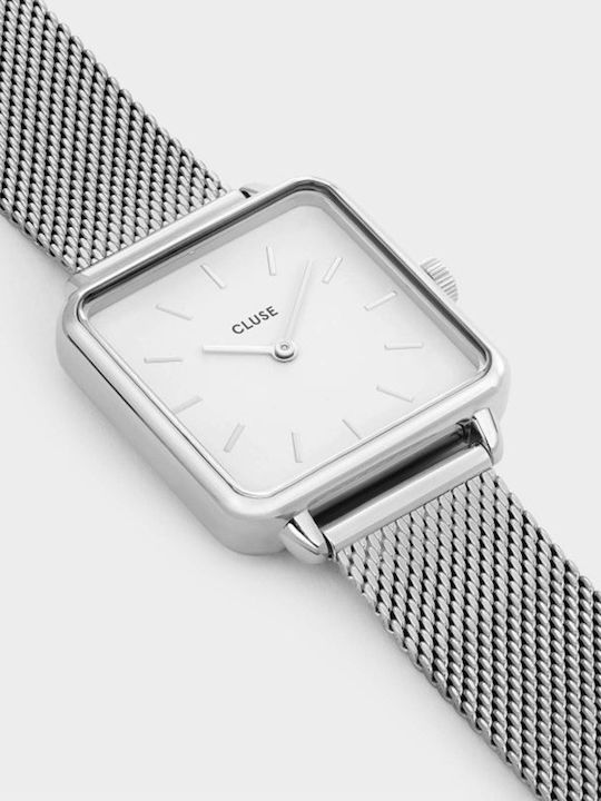 Cluse La Tetragone Women's Watch with Silver Metal Bracelet