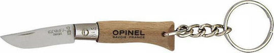 Opinel No.2 Pocket Knife Keychain Brown