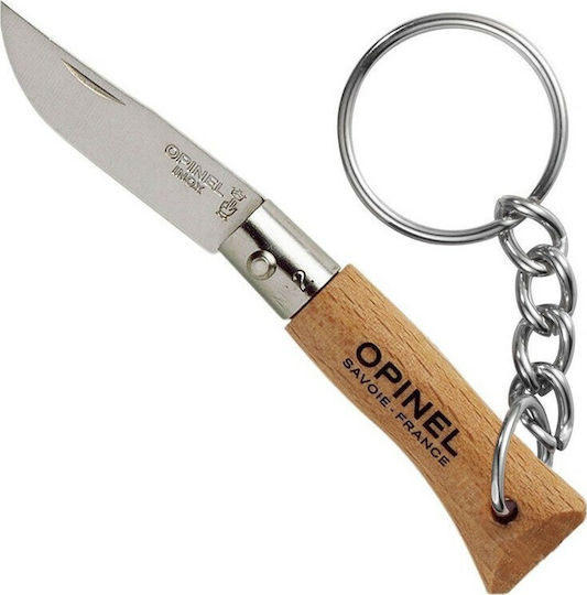 Opinel No.2 Pocket Knife Keychain Brown