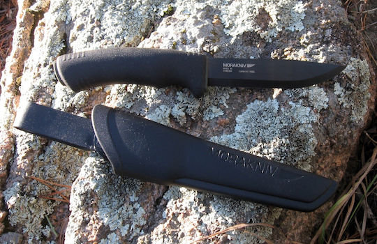 Morakniv Bushcraft Knife Black in Sheath