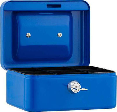 Sax Cash Box with Lock Blue Box S 0-811-04