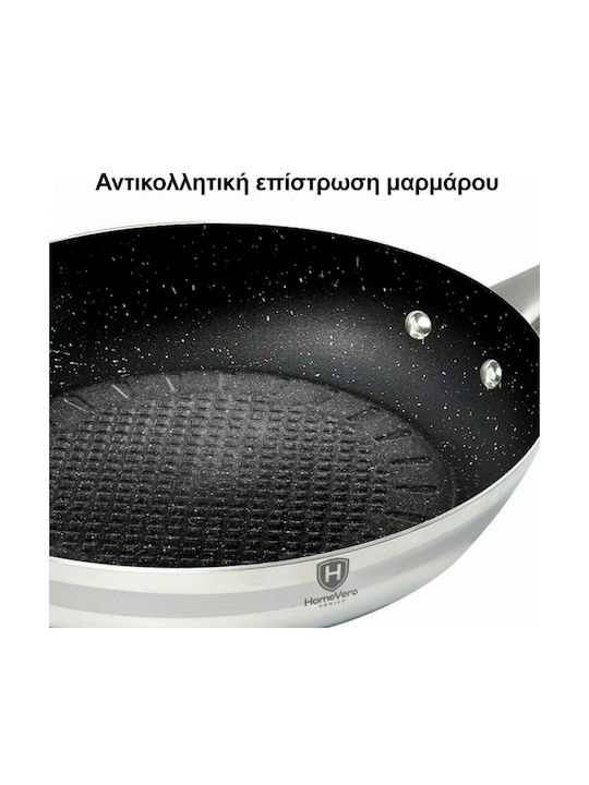 HomeVero Set de vase de gătit din oțel inoxidabil Ασημί HV-1110 10buc