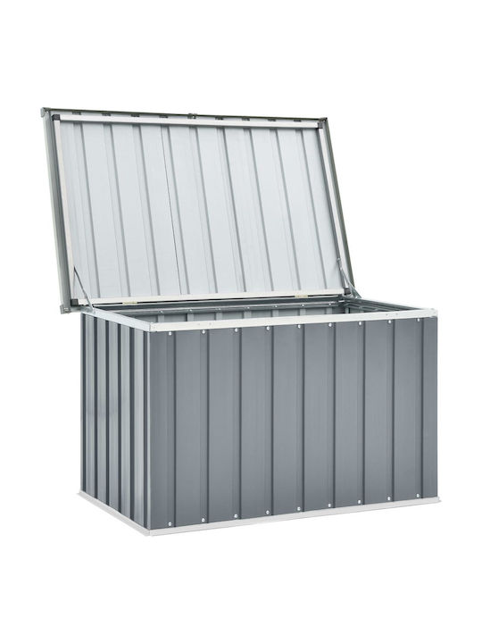 vidaXL Cutie de depozitare pentru exterior Metalic Gri L109xW67xH65buc