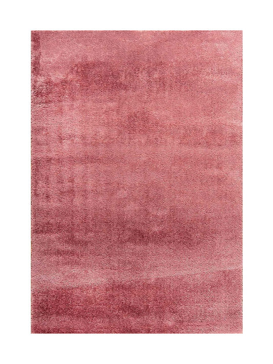 Polcarpet 1820 Σετ Shaggy Χαλιά Κρεβατοκάμαρας Βελουτέ Dark Pink 3τμχ