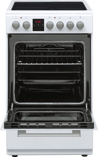 Sharp Cooker 50lt with Ceramic Hobs W50cm. White