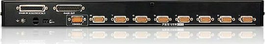 Aten 8-Port PS/2-USB VGA KVM Switch with Daisy-Chain Port and USB Peripheral Support