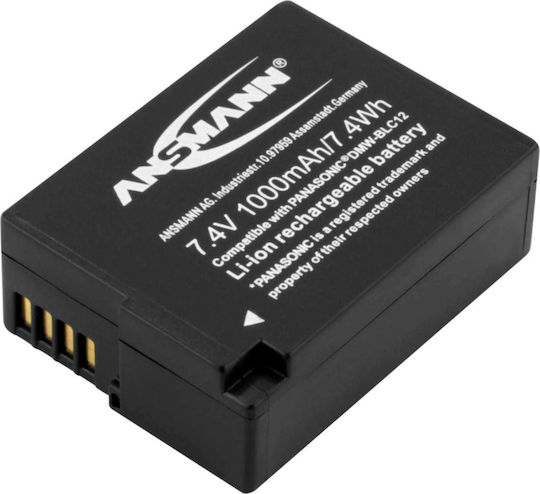 Ansmann Camera Battery A-PAN DMW-BLC12 Lithium Ion (Li-Ion) 1000mAh Compatible with Panasonic