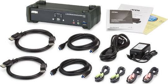 Aten 2-Port USB 3.0 4K DisplayPort KVMP Switch