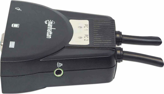 Manhattan 2-Port Mini KVM Switch
