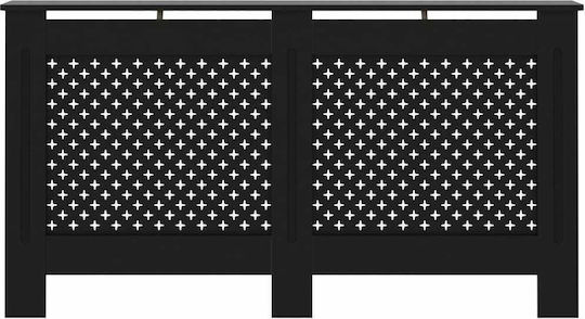 vidaXL Husă Pentru Radiator Din MDF Negru 152x19x81cm