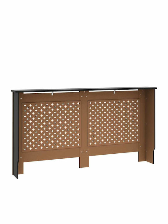 vidaXL Κάλυμμα Καλοριφέρ από MDF Μαύρο 152x19x81cm