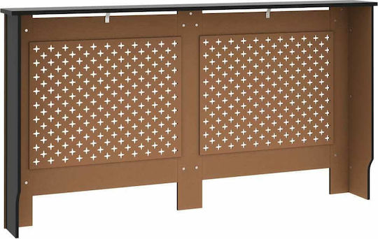 vidaXL Husă Pentru Radiator Din MDF Negru 152x19x81cm
