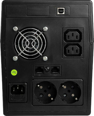 Green Cell Power Proof UPS Line-Interactive 2000VA 1400W with 3 IEC Power Plugs