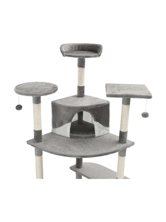 vidaXL Scratching Post Cat Trees Gray 8 levels 103x77x203cm
