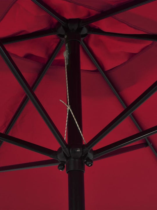 Squared Metal Burgundy Parasol 3x2xH2.52m