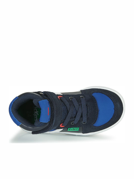 Bilbon Mid Παιδικά Sneakers High με Σκρατς Μπλε
