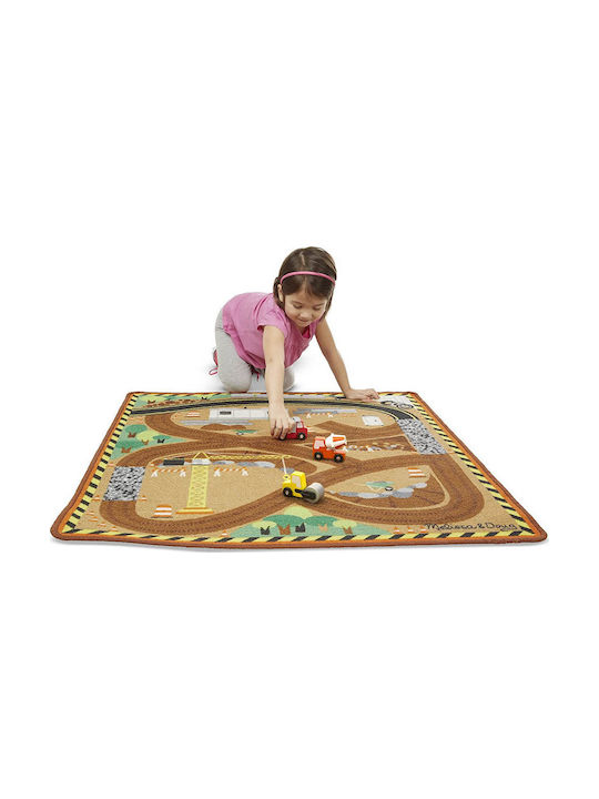 Melissa & Doug Εργοτάξιο Χαλάκι Δραστηριοτήτων Αυτοκινητόδρομος Καφέ 92x100cm Πάχους 10mm