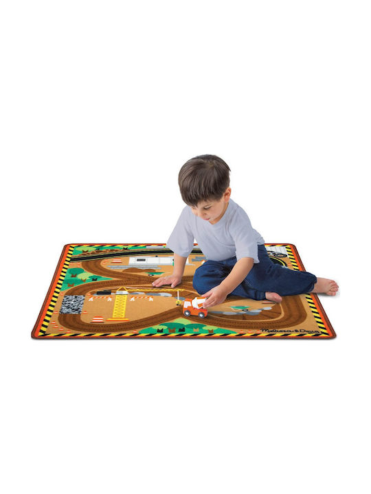 Melissa & Doug Εργοτάξιο Χαλάκι Δραστηριοτήτων Αυτοκινητόδρομος Καφέ 92x100cm Πάχους 10mm