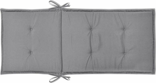 vidaXL Pernă Scaunului De Grădină Cu Spătar Gri Waterproof 4 Bucăți 50x120cm