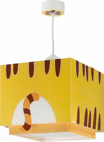 Ango Kids Plastic Single Ceiling Light E27 Little Tiger Yellow 23W