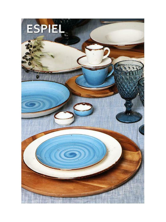 Espiel Typhoon Bol de Servire pentru Dip Rotund Ceramică Albastru cu Diametru 6buc 1buc