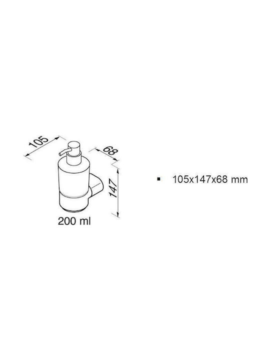 Geesa Wynk 4516 Dispenser Sticlă Argint 200ml