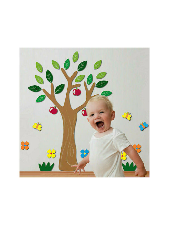 Ango Autocolant Decorativ pentru Copii Perete 3D Spumă Apple Tree