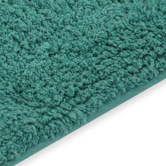 vidaXL Rutschfest Set Badematten Baumwolle Toilette 133236 Turquoise 2Stück
