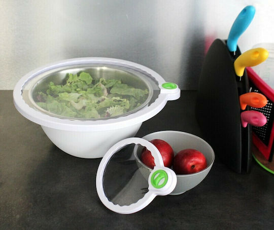 Genius Ideas Instant Sealed Lids Container Cover made of Plastic in White Color 041802 4pcs