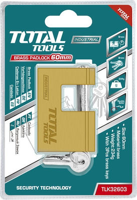 Total Steel Padlock Monoblock with Key 90mm 1pcs