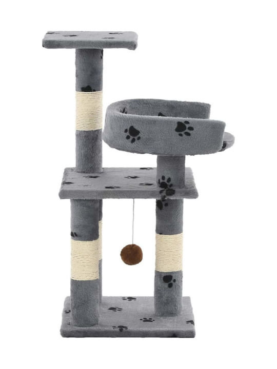 vidaXL Cat Scratching Post Cat Tree In Gray Colour 30x30x65 cm