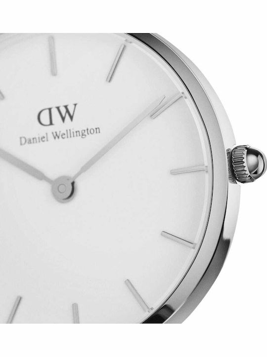 Daniel Wellington Classic Petite Sterling Women's Watch with Silver Metal Bracelet