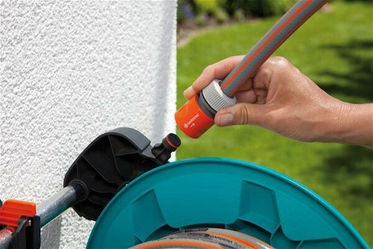 Gardena 50 Classic Wall Mounted Hose Reel with 20m Hose with Rewind Handle