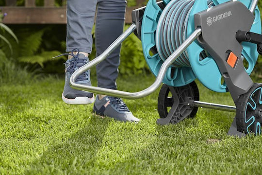 Gardena Classic Aquaroll Wheeled Garden Hose Box Hose Included 20m With Rewind Handle