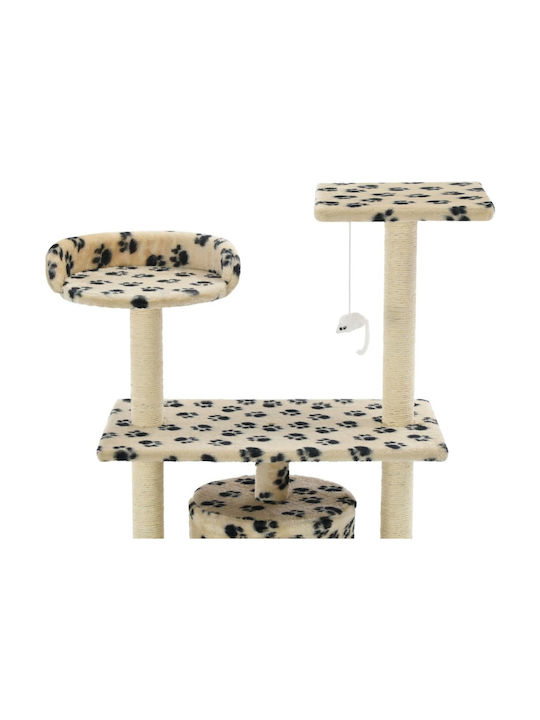 vidaXL Cat Scratching Post Cat Tree In Beige Colour 70x45x95 cm