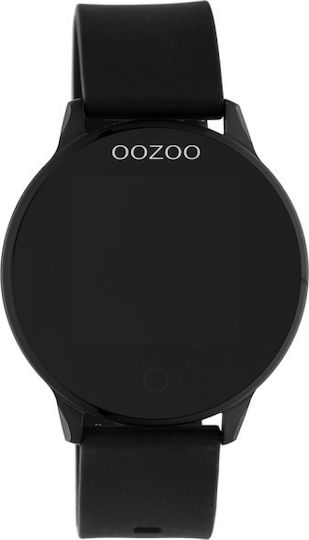 Oozoo Q00115 Stainless Steel 43mm Smartwatch με Παλμογράφο (Μαύρο)
