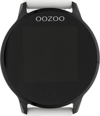 Oozoo Q00112 Stainless Steel 43mm Smartwatch με Παλμογράφο (Μαύρο / Λευκό)