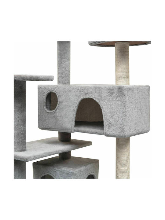 vidaXL Scratching Post Cat Trees Gray 5 levels 67x67x125cm