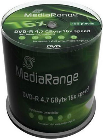 MediaRange Записваеми DVD-R 16x 4.7ГБ Кутия за торта 100бр