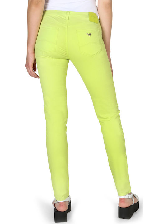 Armani Jeans Women's Jean Trousers in Skinny Fit Yellow