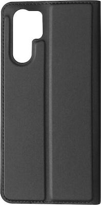 Powertech Elegant Synthetic Leather Book Black (Huawei P30 Pro)